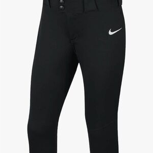 Nike Black Kids Leggings with White Swoosh Accent knickers